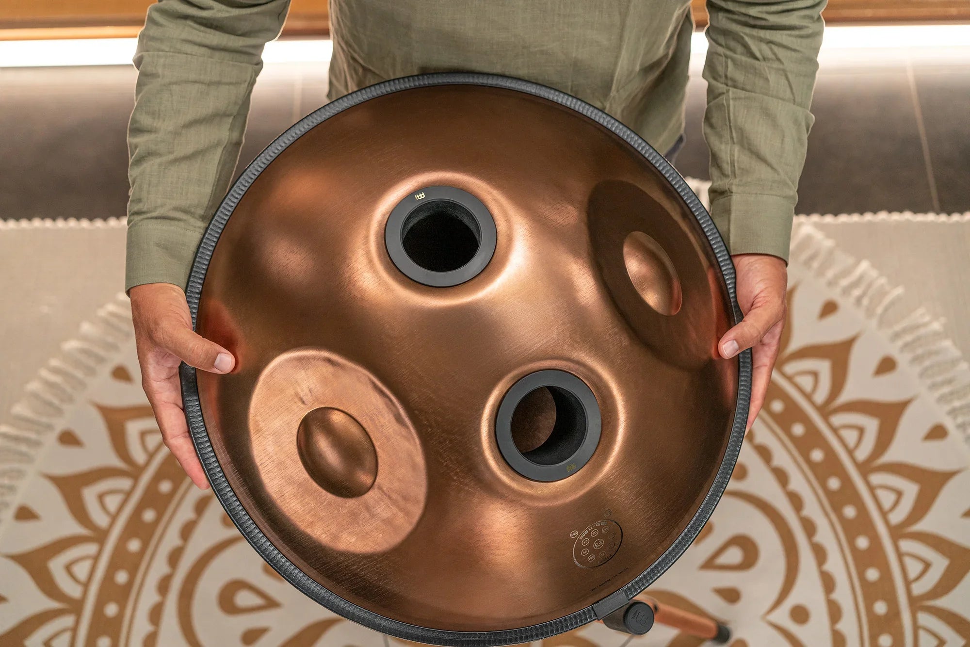 Sensory Handpan, F Pygmy, 11 Notes, Vintage Copper Utah Energy Healing Center