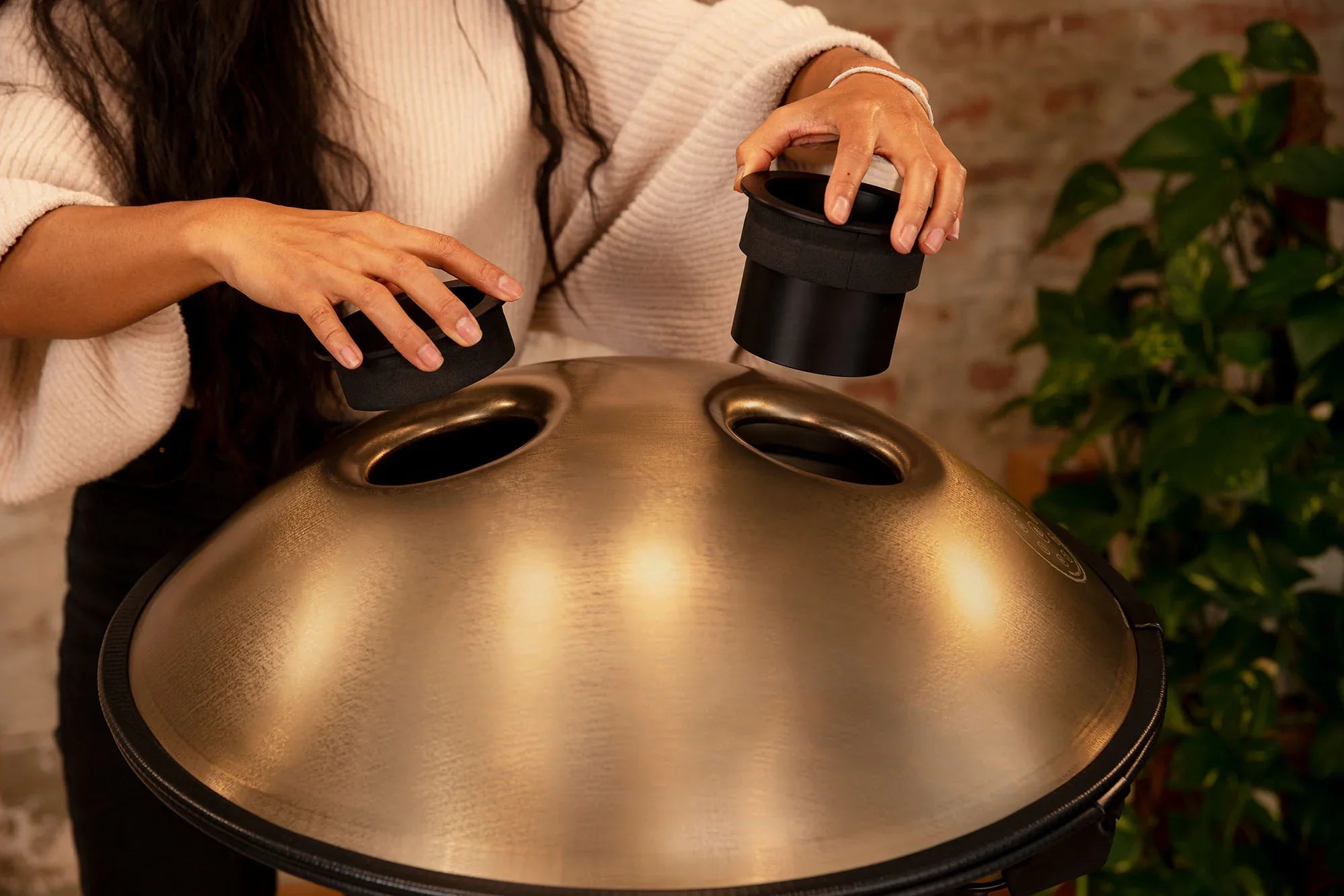 Sensory Handpan, D Kurd, 9 Notes, Vintage Gold Utah Energy Healing Center