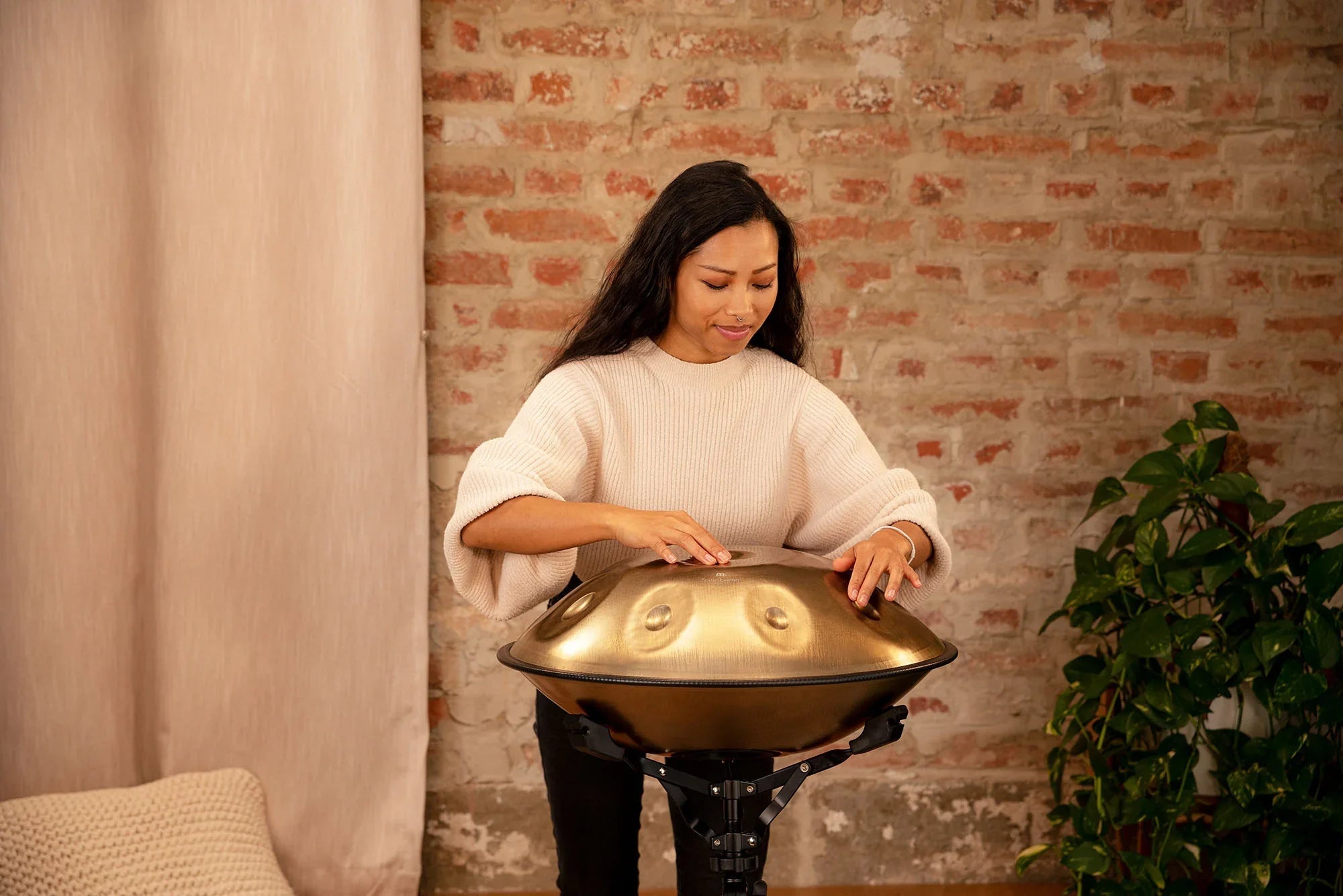 Sensory Handpan, C# Minor, 9 Notes, Vintage Gold Utah Energy Healing Center