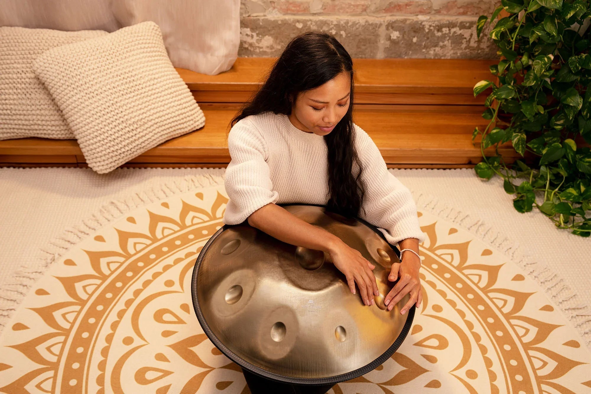 Sensory Handpan, C# Minor, 9 Notes, Vintage Gold Utah Energy Healing Center
