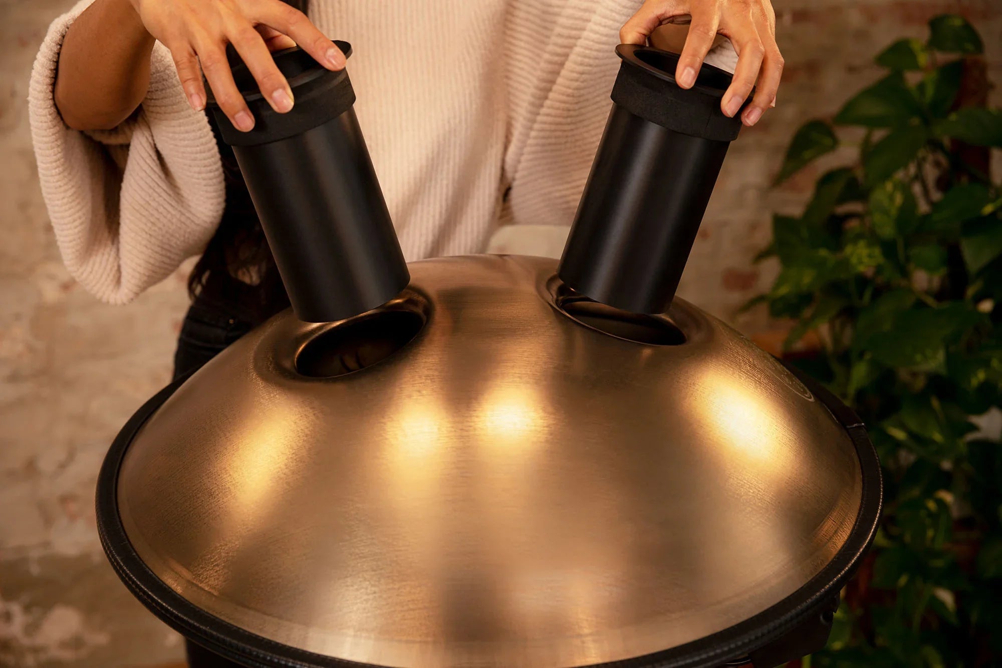Sensory Handpan, C# Minor, 9 Notes, Vintage Gold Utah Energy Healing Center