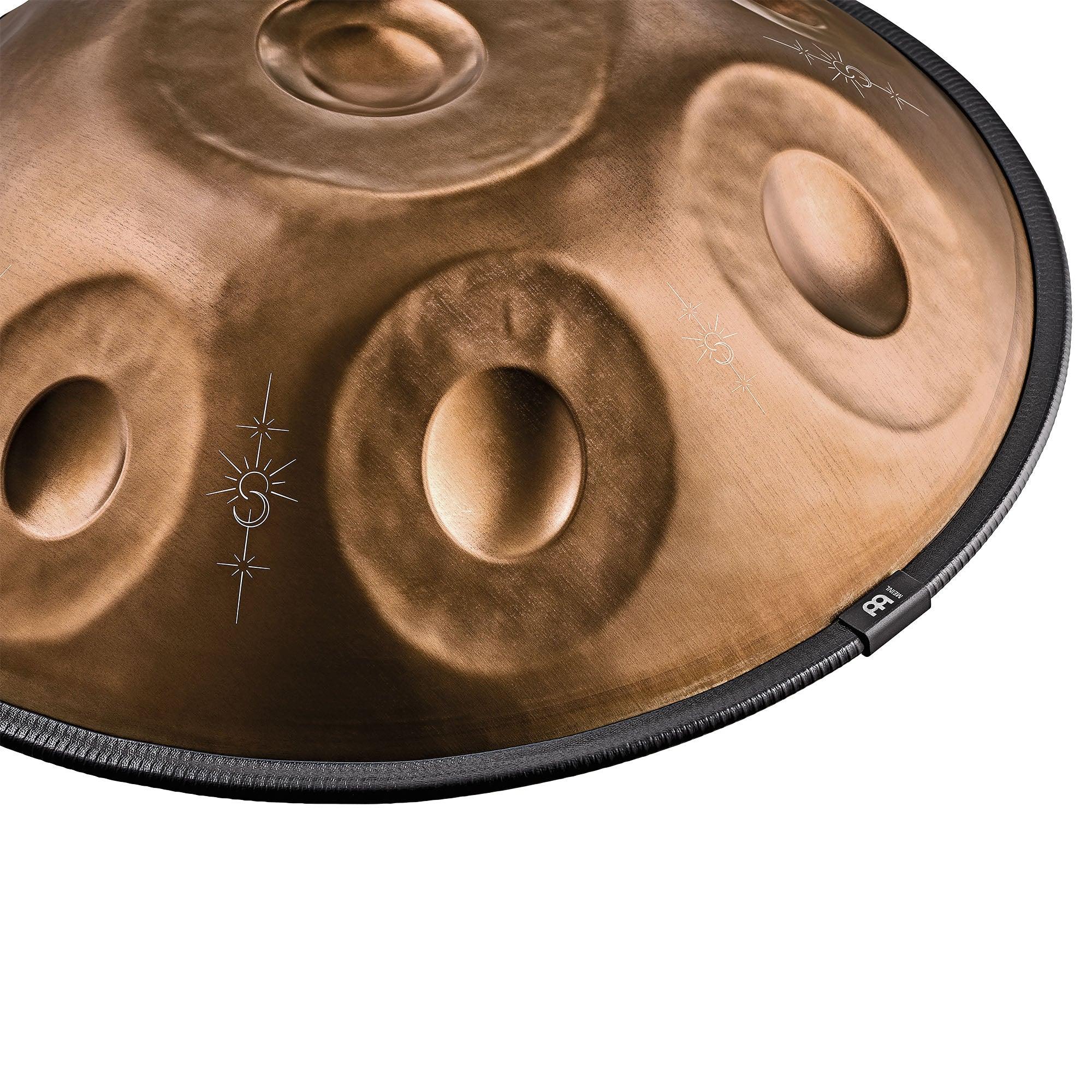 Sensory Handpan, BB2 Amara, 9 Notes, Vintage Copper, Engraved Design Utah Energy Healing Center
