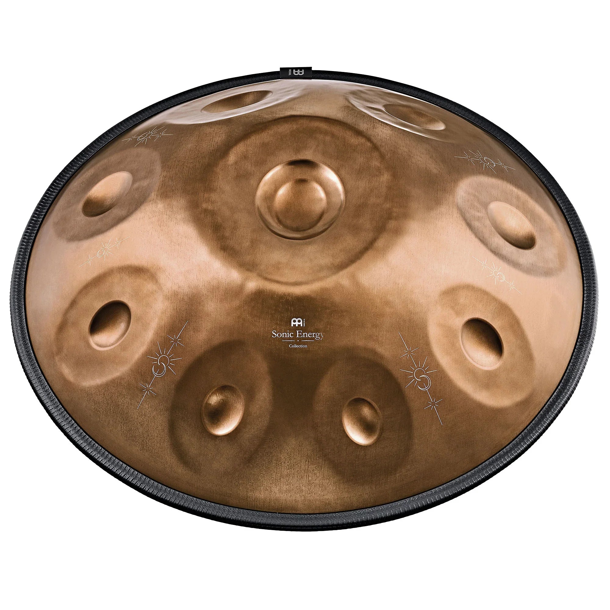 Sensory Handpan, BB2 Amara, 9 Notes, Vintage Copper, Engraved Design Utah Energy Healing Center
