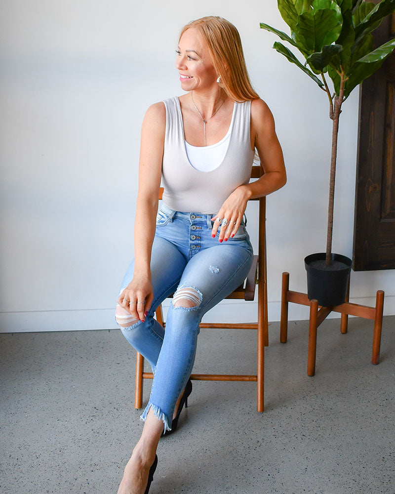Classic Wide Strap Tank Halftee HALFTEE Layering Fashions