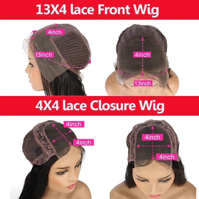 13x4 Lace Front Human Hair Wigs Brazilian 180% Straight Brown Colored Lace Frontal Wigs Remy Wigs For Black Women PrePlucked HOL stores