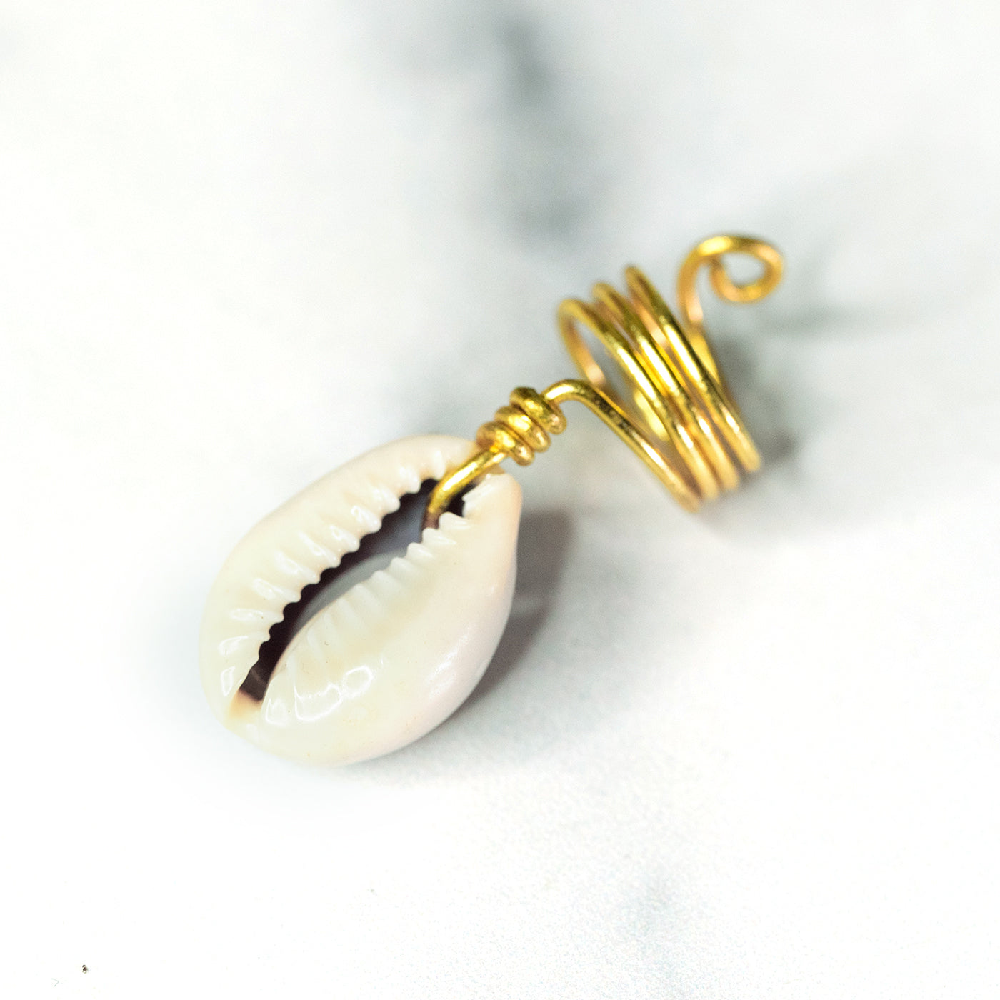 Cowrie Hair Jewel 2" Adorned In Taji