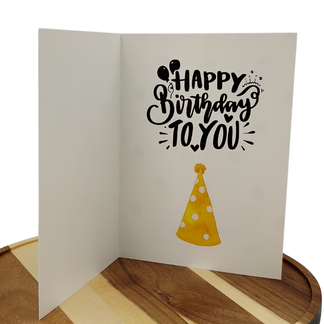 Ice Cream & Balloons - Happy Birthday Greeting Card Black Magic Social Club