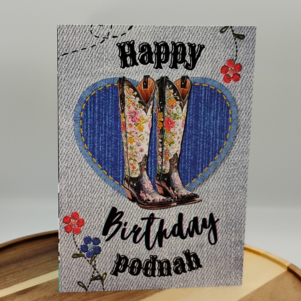 Giddy Up for a Great Birthday with Our "Happy Birthday Podnah!" Card Black Magic Social Club