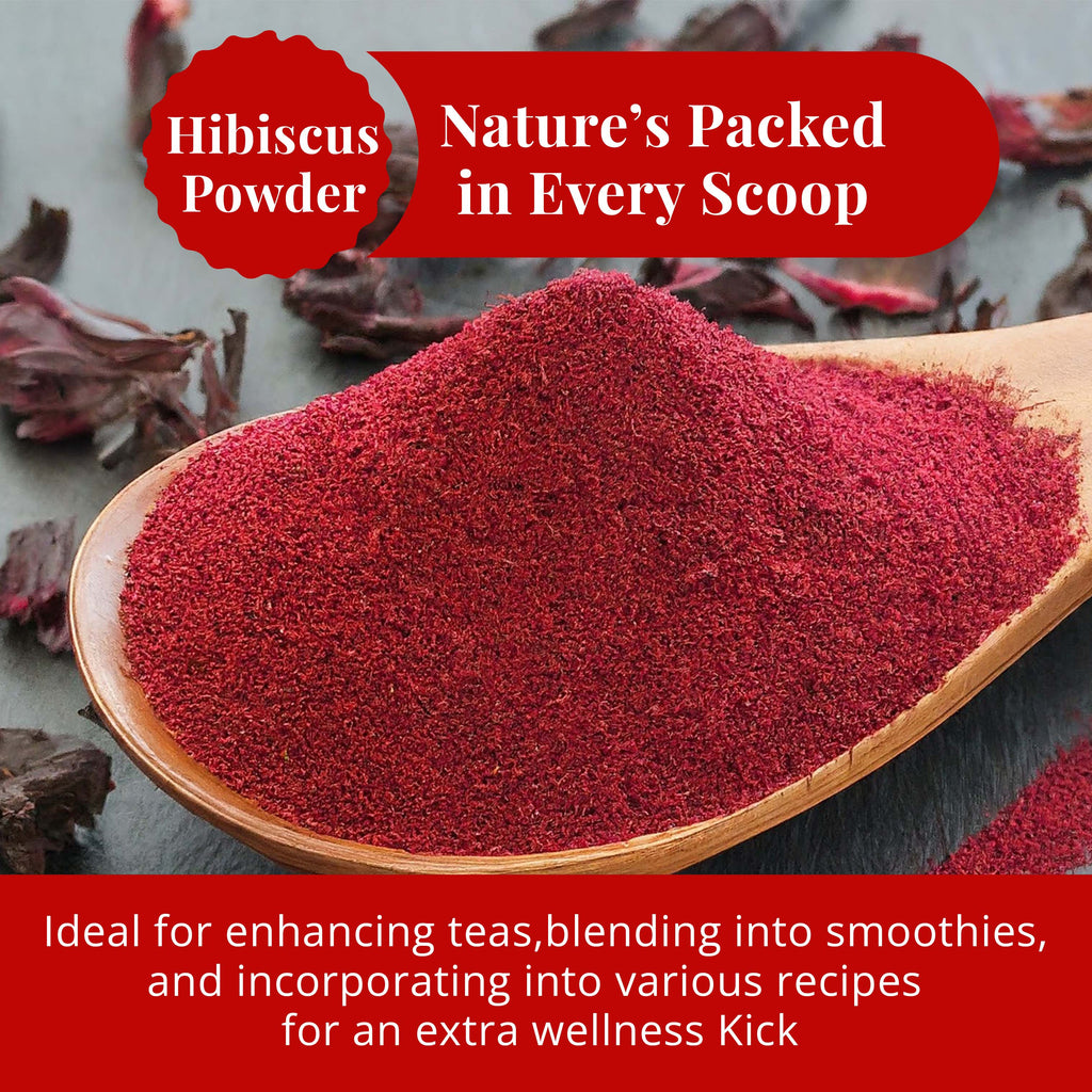 Akshit Hibiscus Flowers 5 oz  Herbal Tea | Flor de Jamaica tea | Dried Hibiscus | Loose Leaf Tea | Caffeine-Free | Vegan Friendly | Fleurs d'hibiscus bio Akshit Akshit