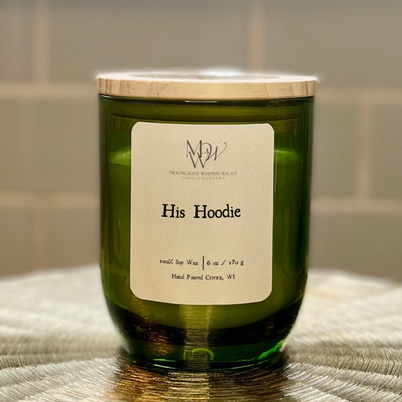 His Hoodie | Luxury Soy Candle or Wax Melt Moonlight Whimsy Wicks