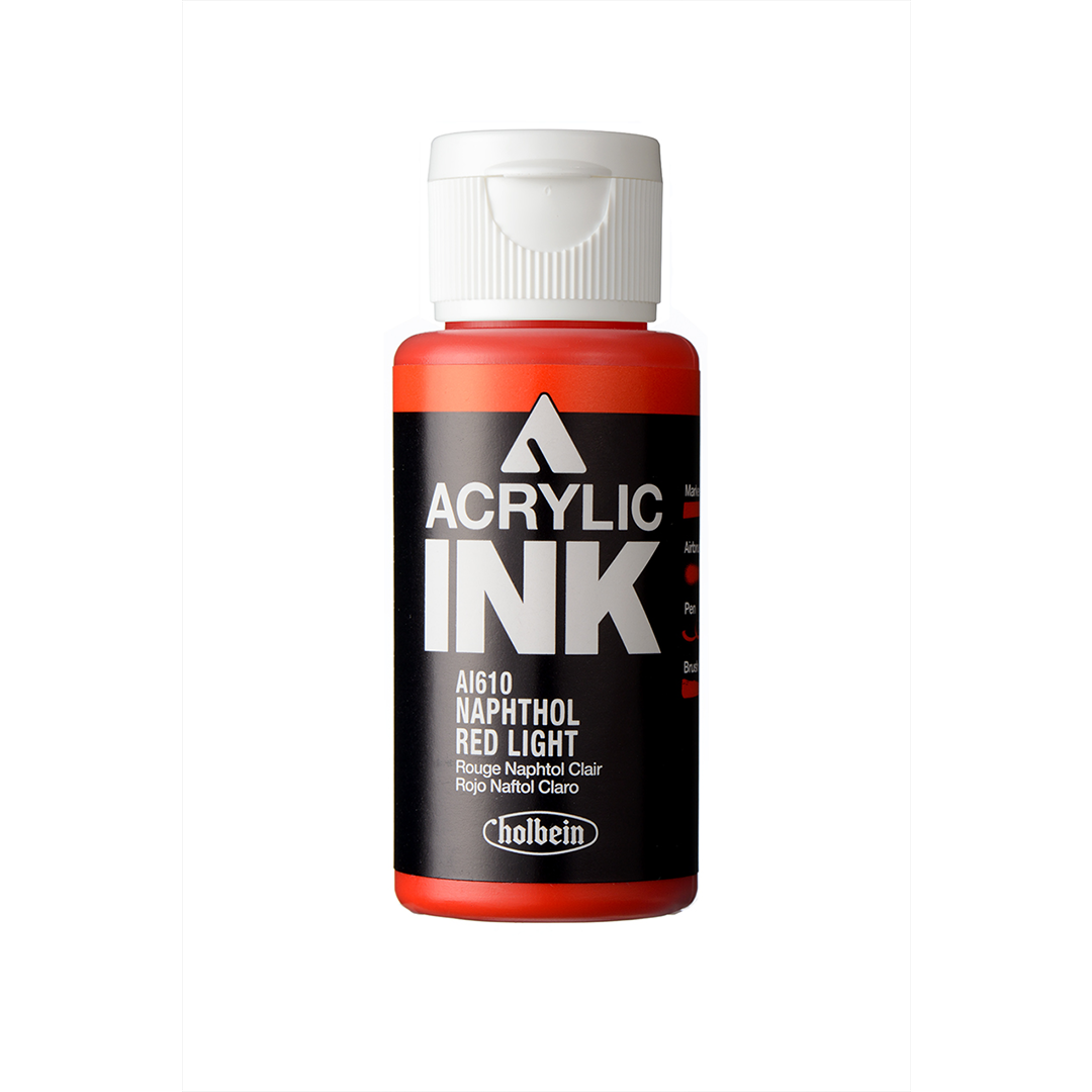 Holbein Acrylic Ink Napthol Red Lt 30ml ShopSketchBox