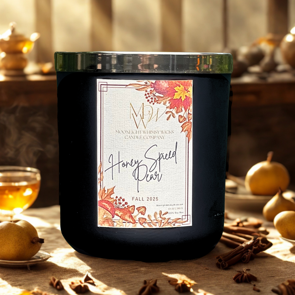 Honey Spiced Pear | Luxury Soy Wax Candle or Wax Melt Moonlight Whimsy Wicks