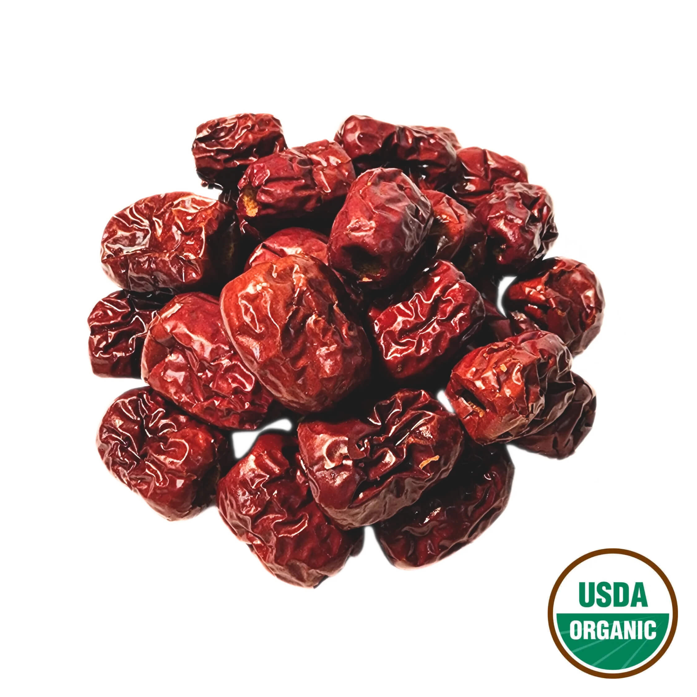 Jujube Red / Chinese Red Date Organic - Ziziphus Jujuba Fructus (Red) - Hong Zao / Da Zao (Hong)- Organic Clear Source Herbs