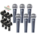Cardioid Dynamic Microphones & Clips (6 Pack) by FAT TOAD - Professional Vocal Handheld, Unidirectional Mic - Singing Microphone Designed for DJ Stage GeekStands.com