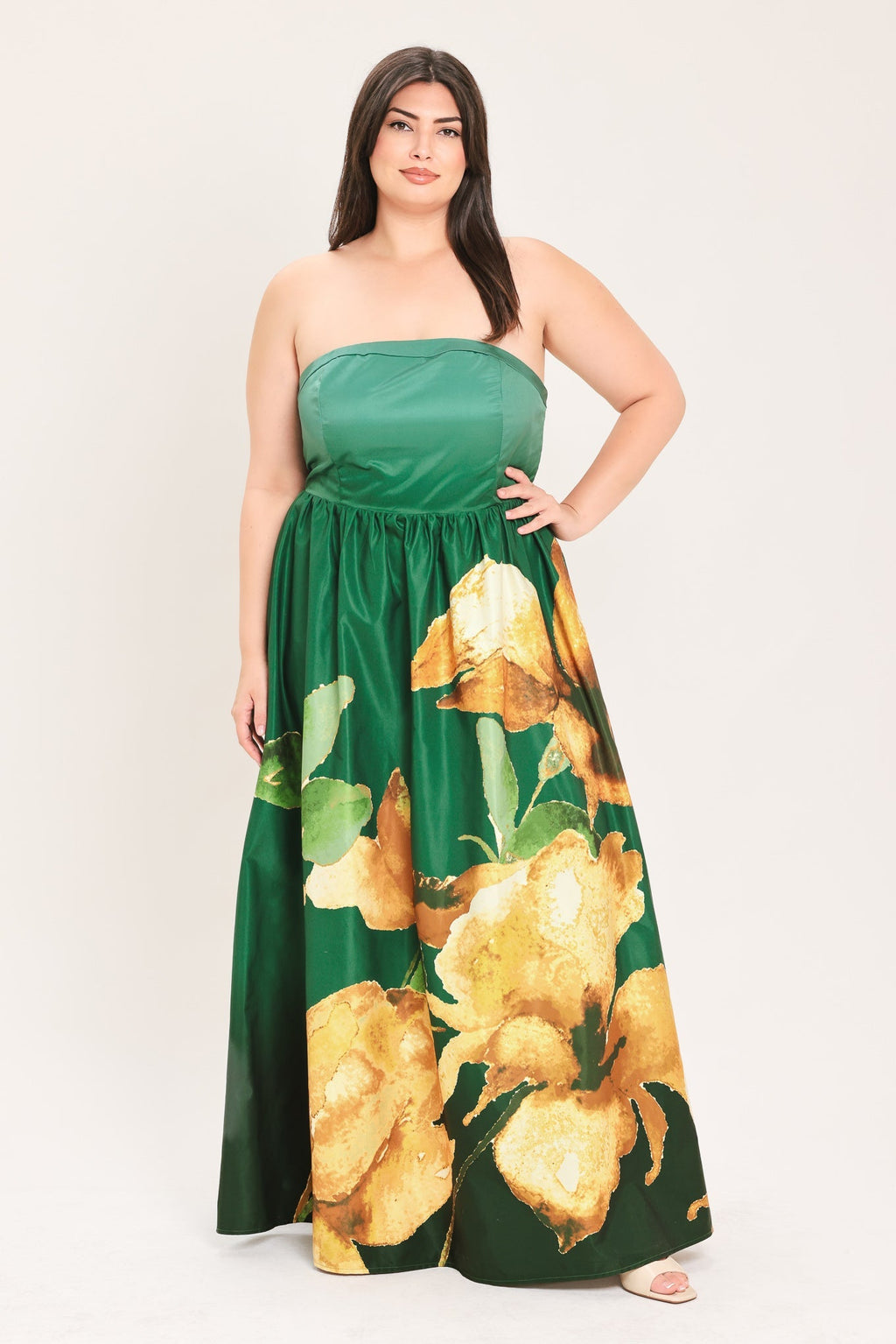 GOLDEN ROSE AFTERGLOW WOVEN MAXI DRESS Flying Tomato
