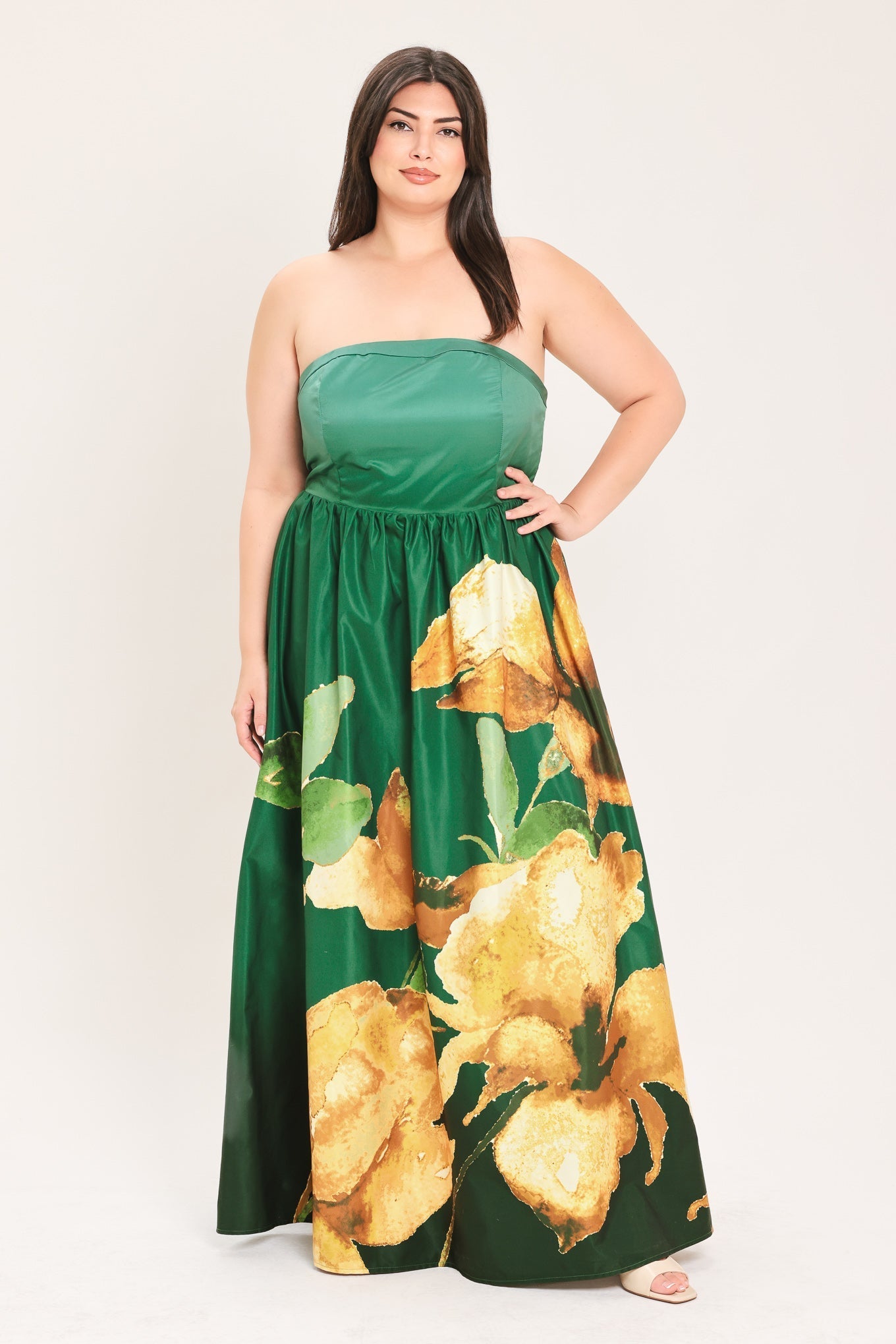 GOLDEN ROSE AFTERGLOW WOVEN MAXI DRESS Flying Tomato