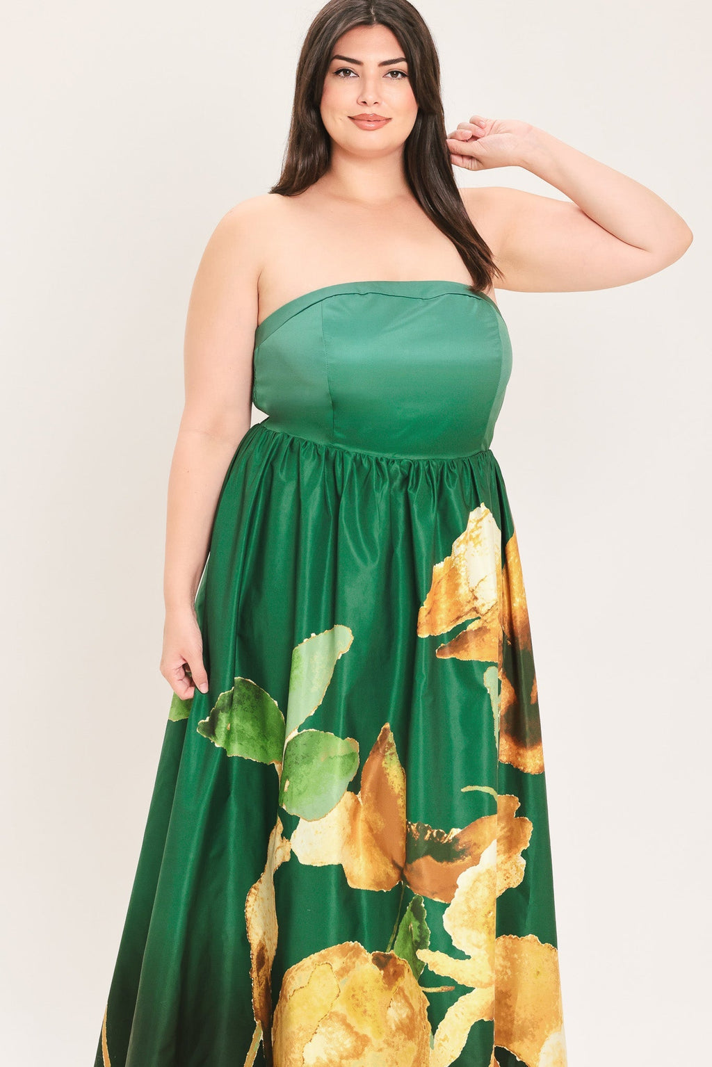 GOLDEN ROSE AFTERGLOW WOVEN MAXI DRESS Flying Tomato