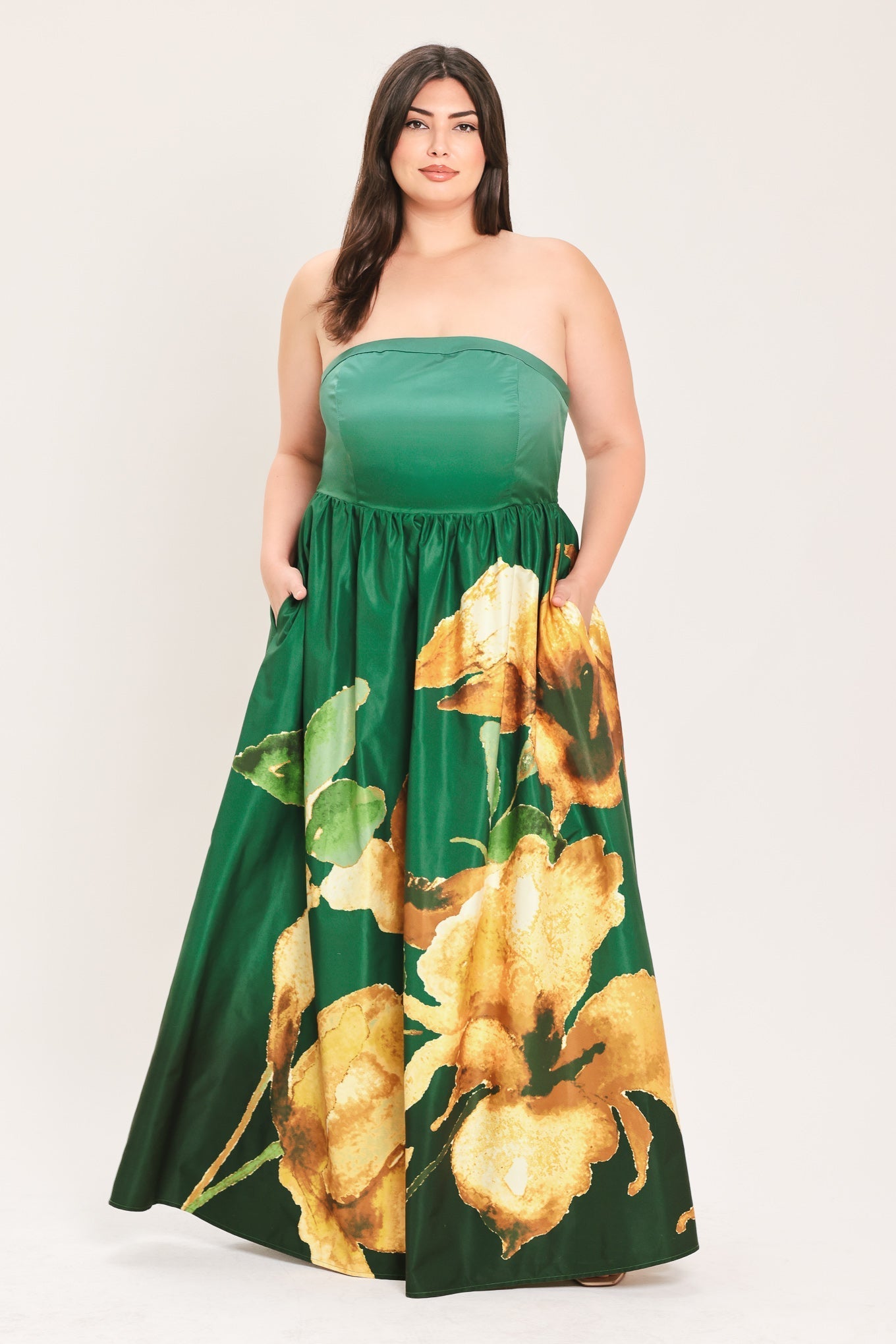 GOLDEN ROSE AFTERGLOW WOVEN MAXI DRESS Flying Tomato