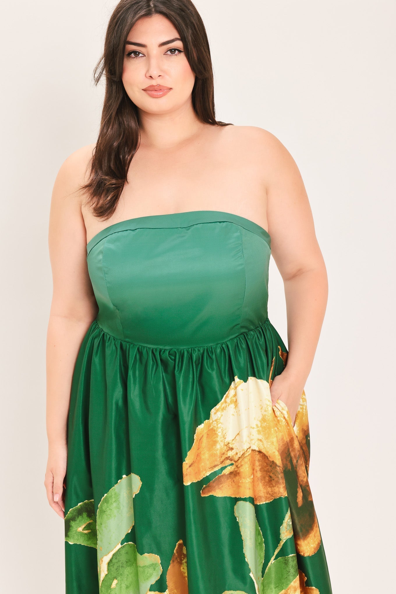 GOLDEN ROSE AFTERGLOW WOVEN MAXI DRESS Flying Tomato