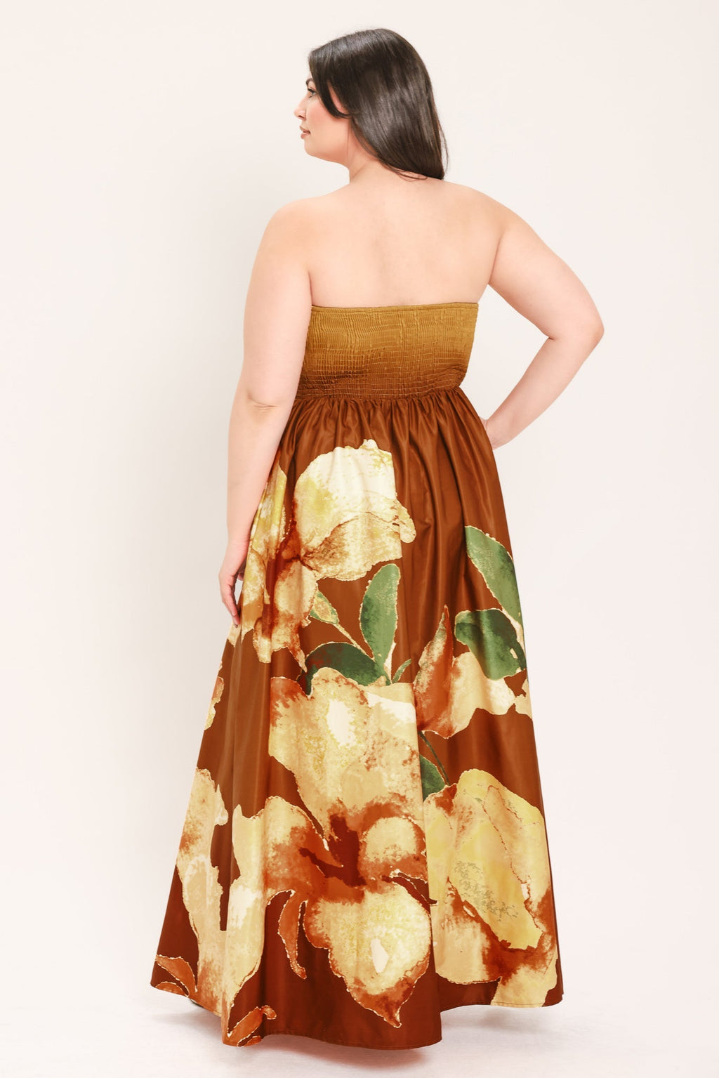 GOLDEN ROSE AFTERGLOW WOVEN MAXI DRESS Flying Tomato