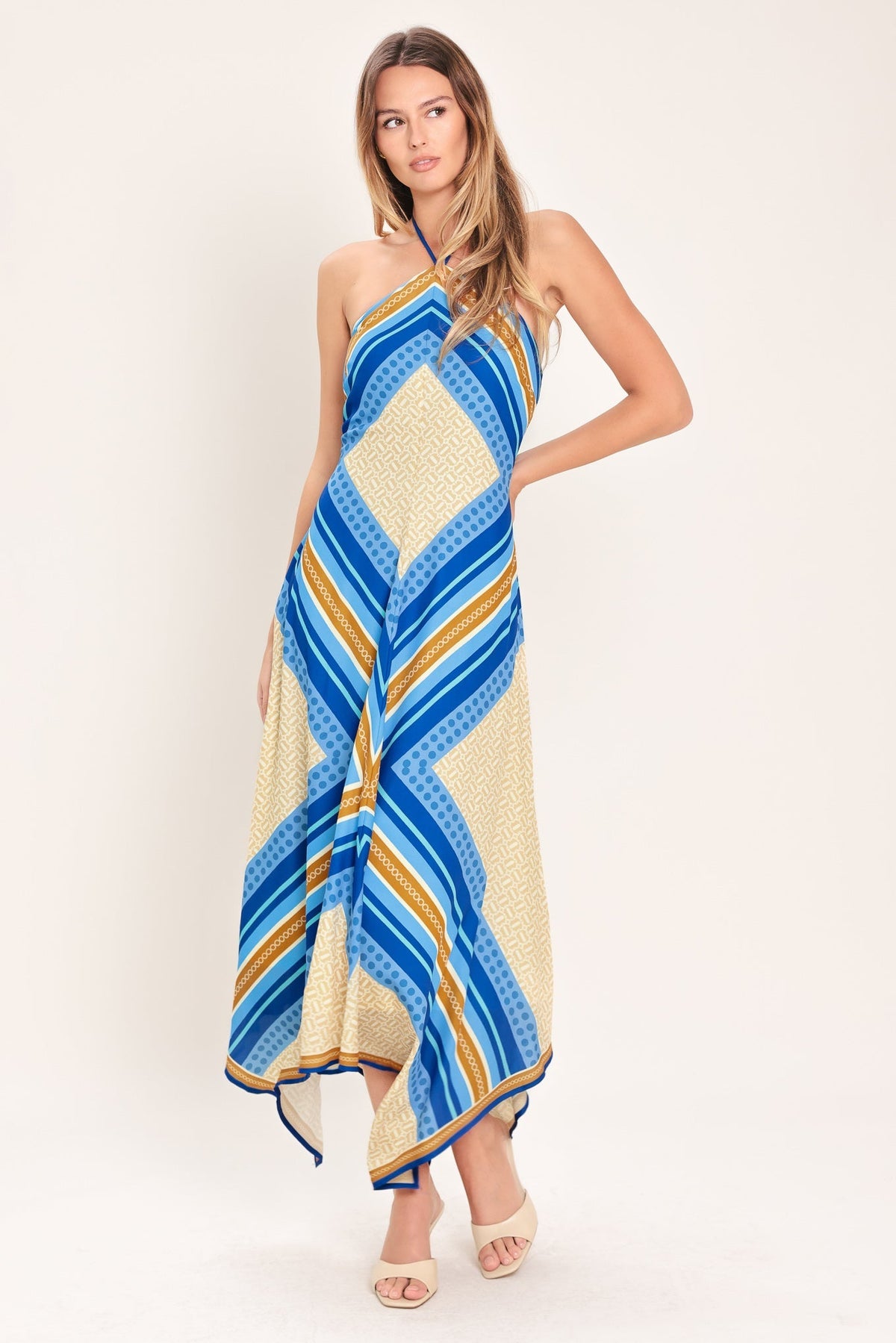 PARADISE CODE WOVEN MIDI DRESS Flying Tomato