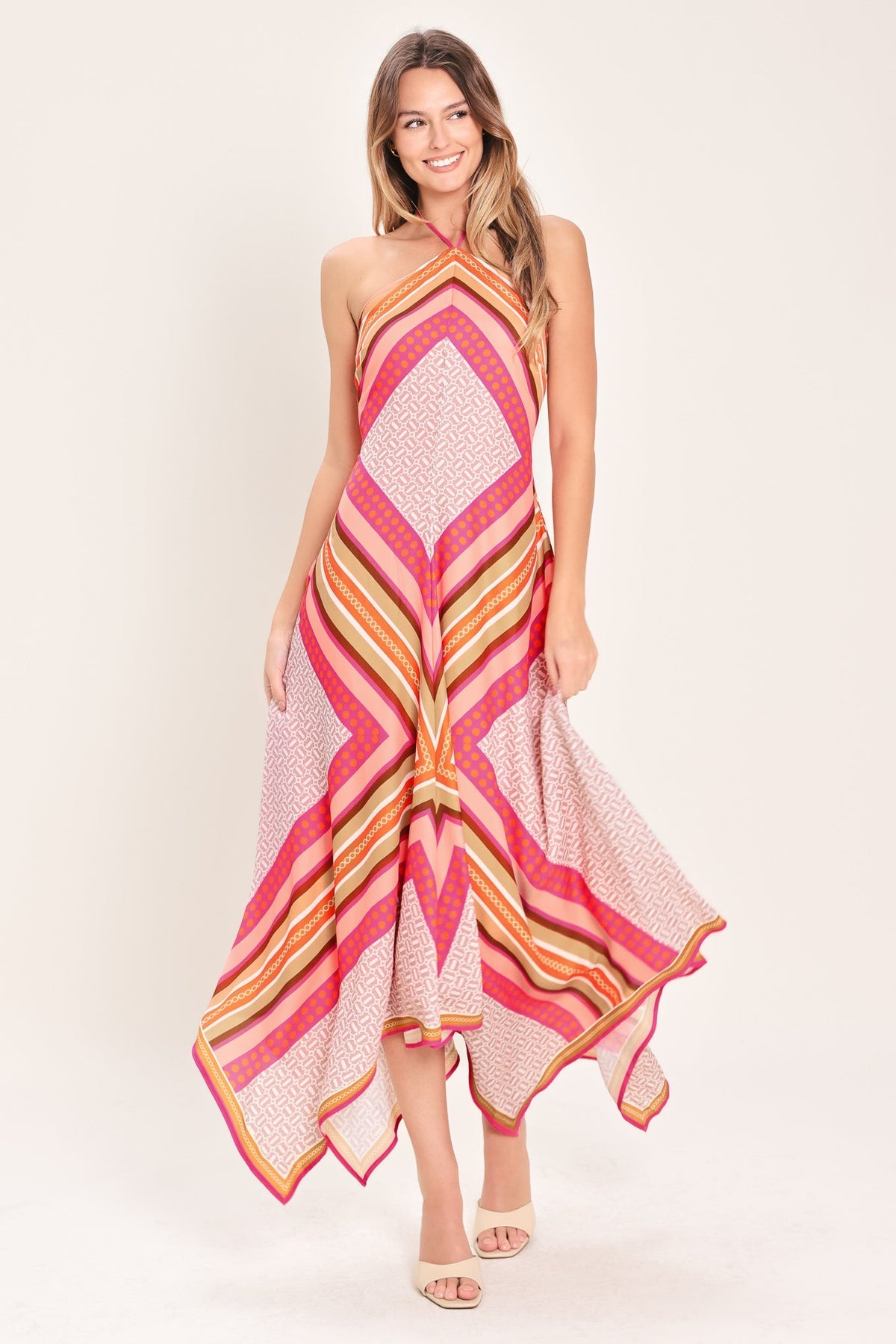 PARADISE CODE WOVEN MIDI DRESS Flying Tomato
