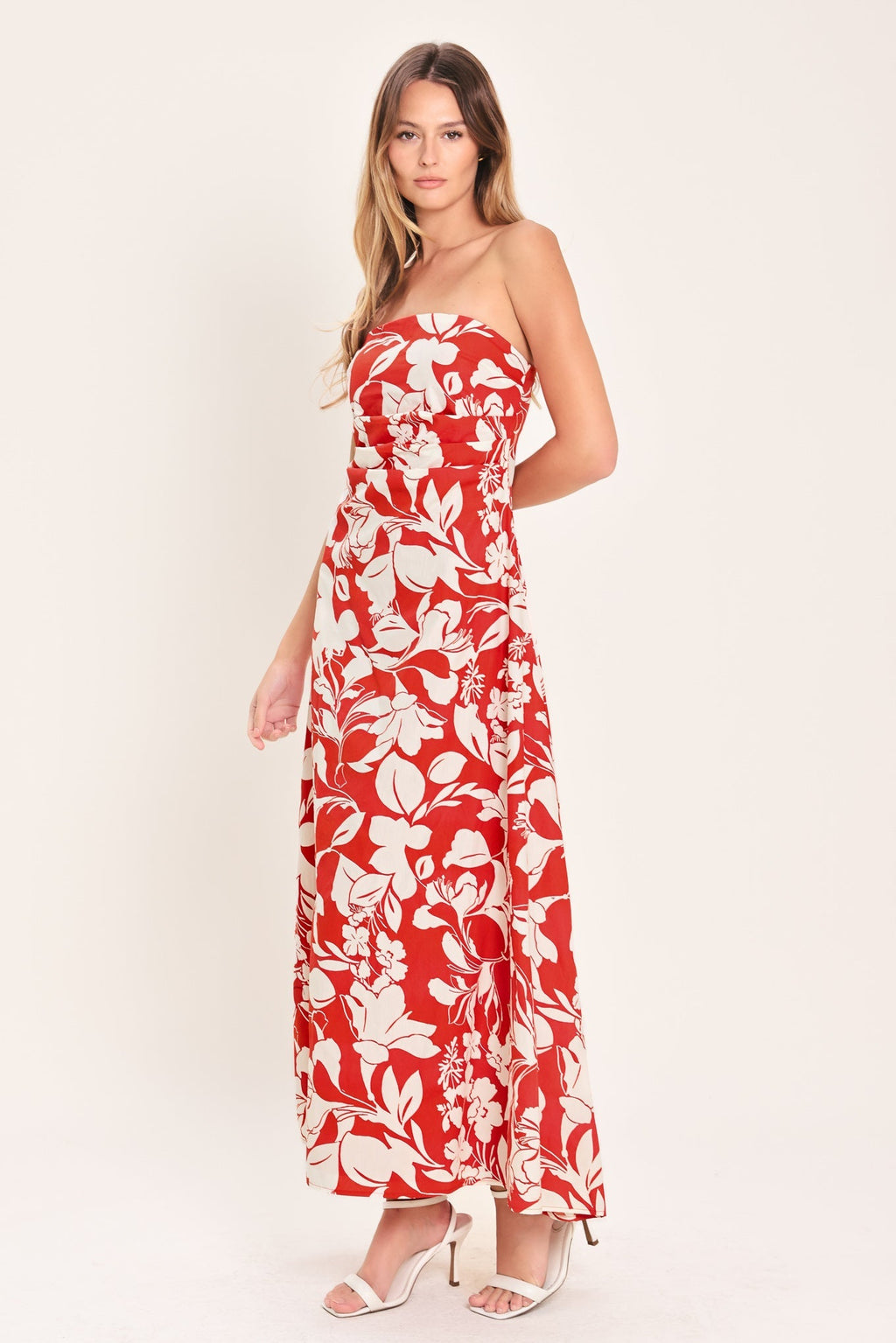 VIBRANT PETAL WOVEN MIDI DRESS Flying Tomato