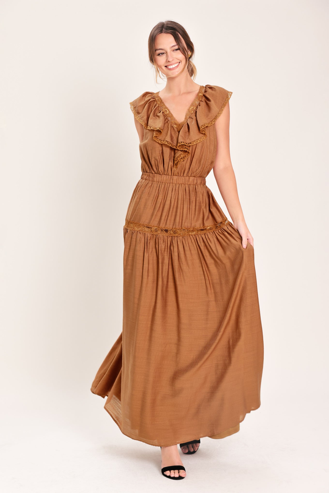 SUNSET DRIVE WOVEN MAXI DRESS Flying Tomato