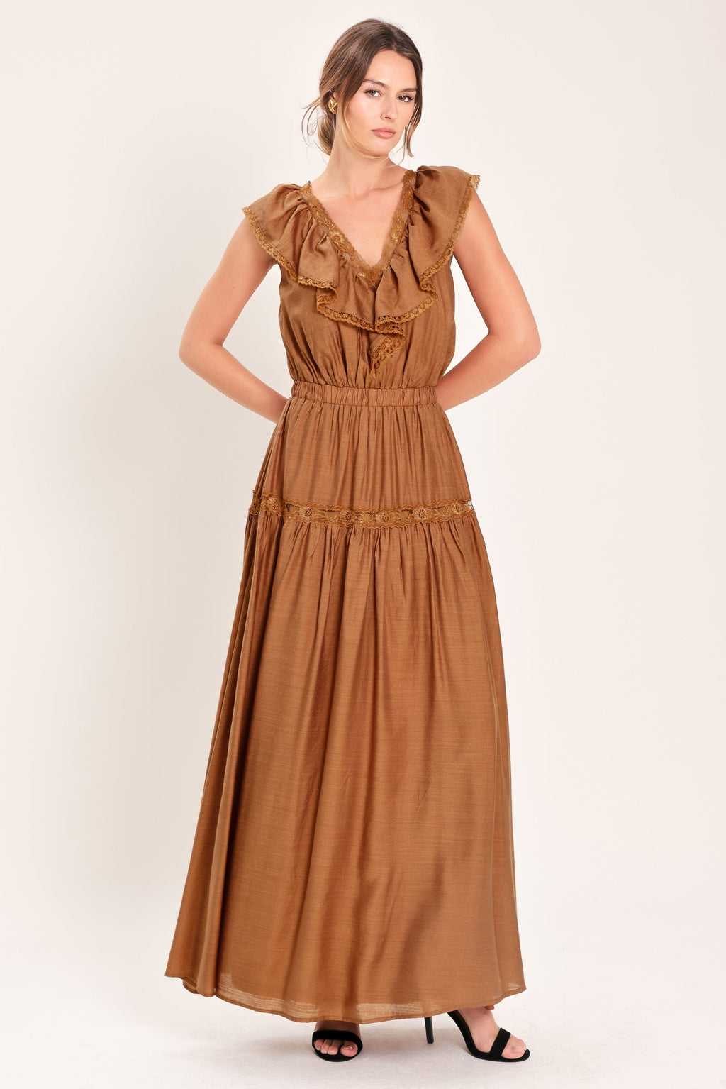 SUNSET DRIVE WOVEN MAXI DRESS Flying Tomato