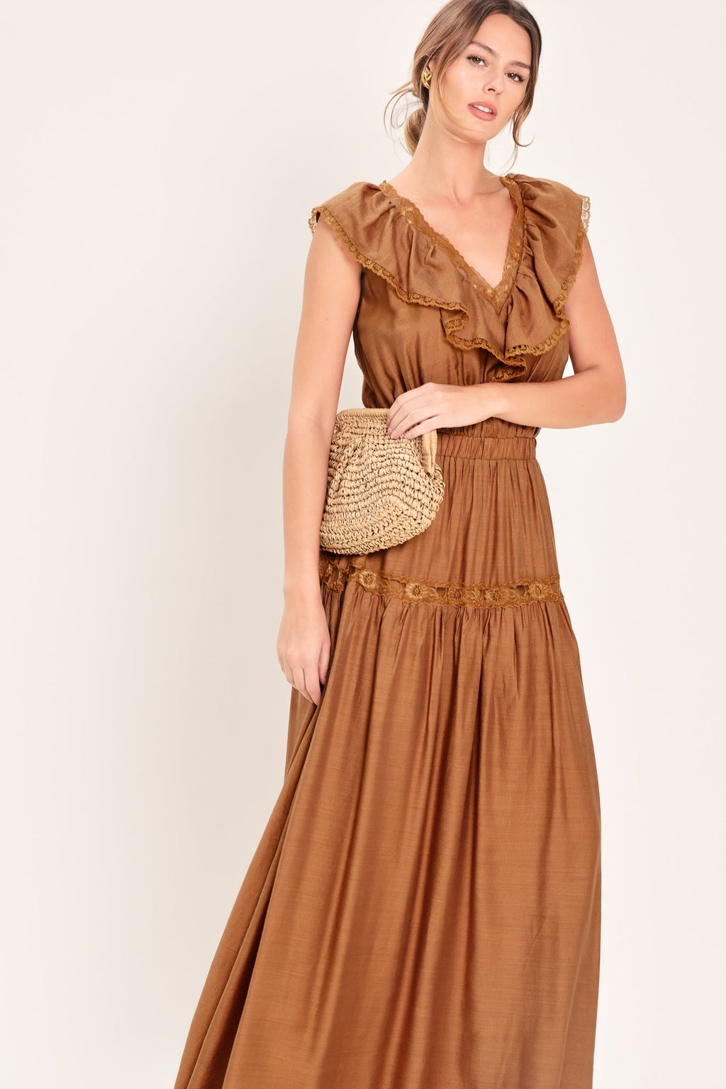 SUNSET DRIVE WOVEN MAXI DRESS Flying Tomato