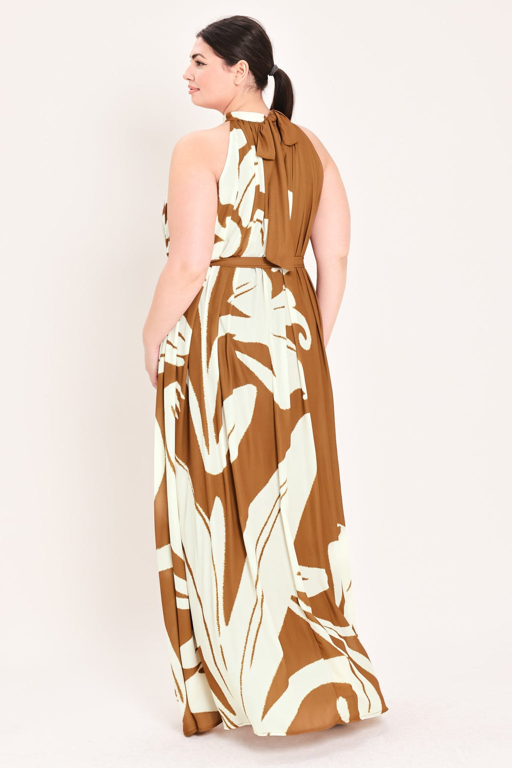 MOCHA SERENITY WOVEN MAXI DRESS Flying Tomato