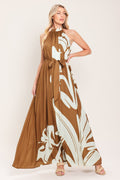 MOCHA SERENITY WOVEN MAXI DRESS Flying Tomato