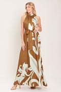 MOCHA SERENITY WOVEN MAXI DRESS Flying Tomato