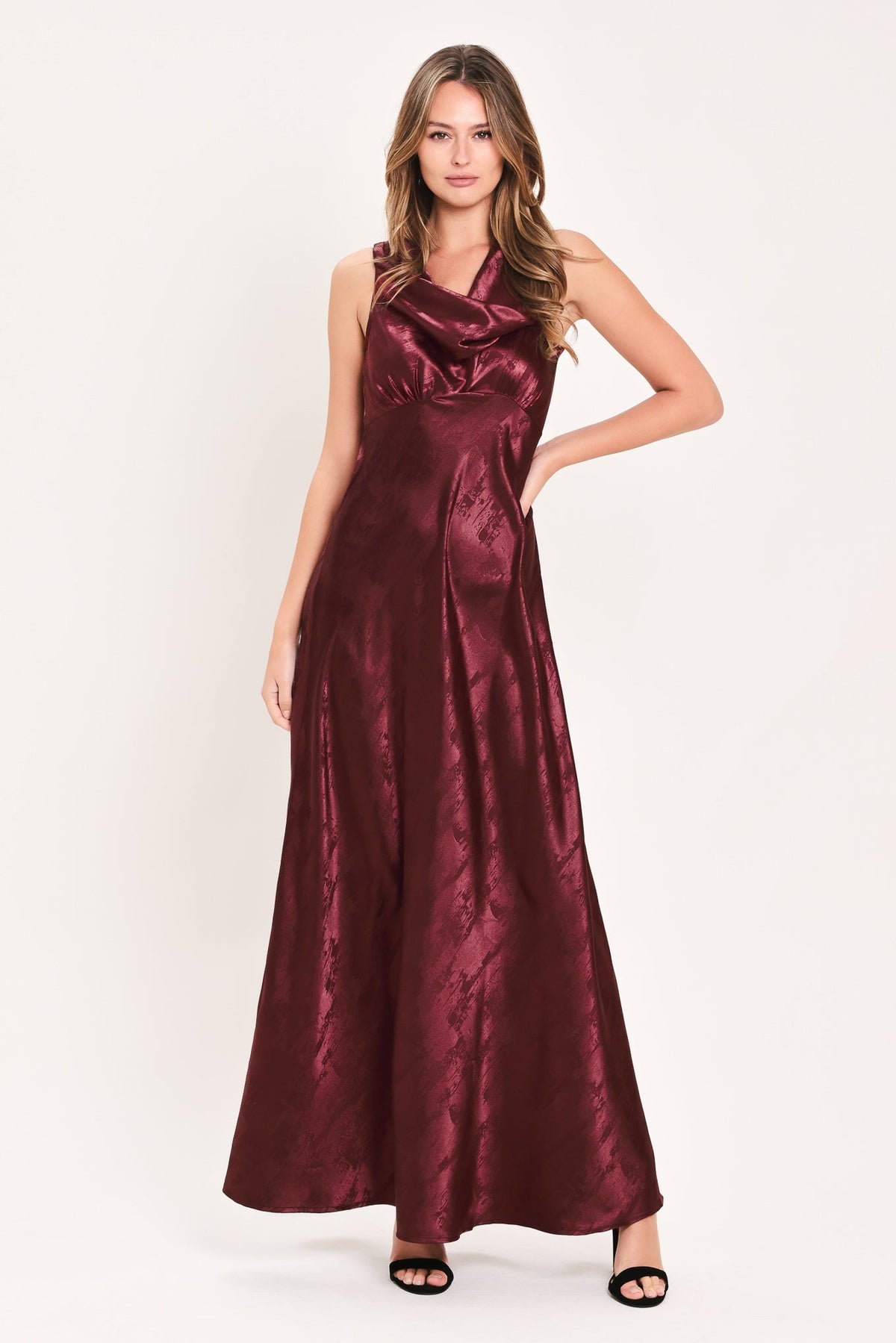 LUMINOUS CHAMPAGNE KISS WOVEN MAXI DRESS Flying Tomato