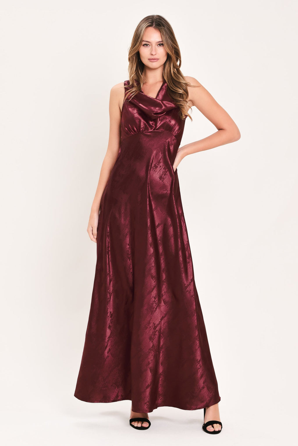 LUMINOUS CHAMPAGNE KISS WOVEN MAXI DRESS Flying Tomato