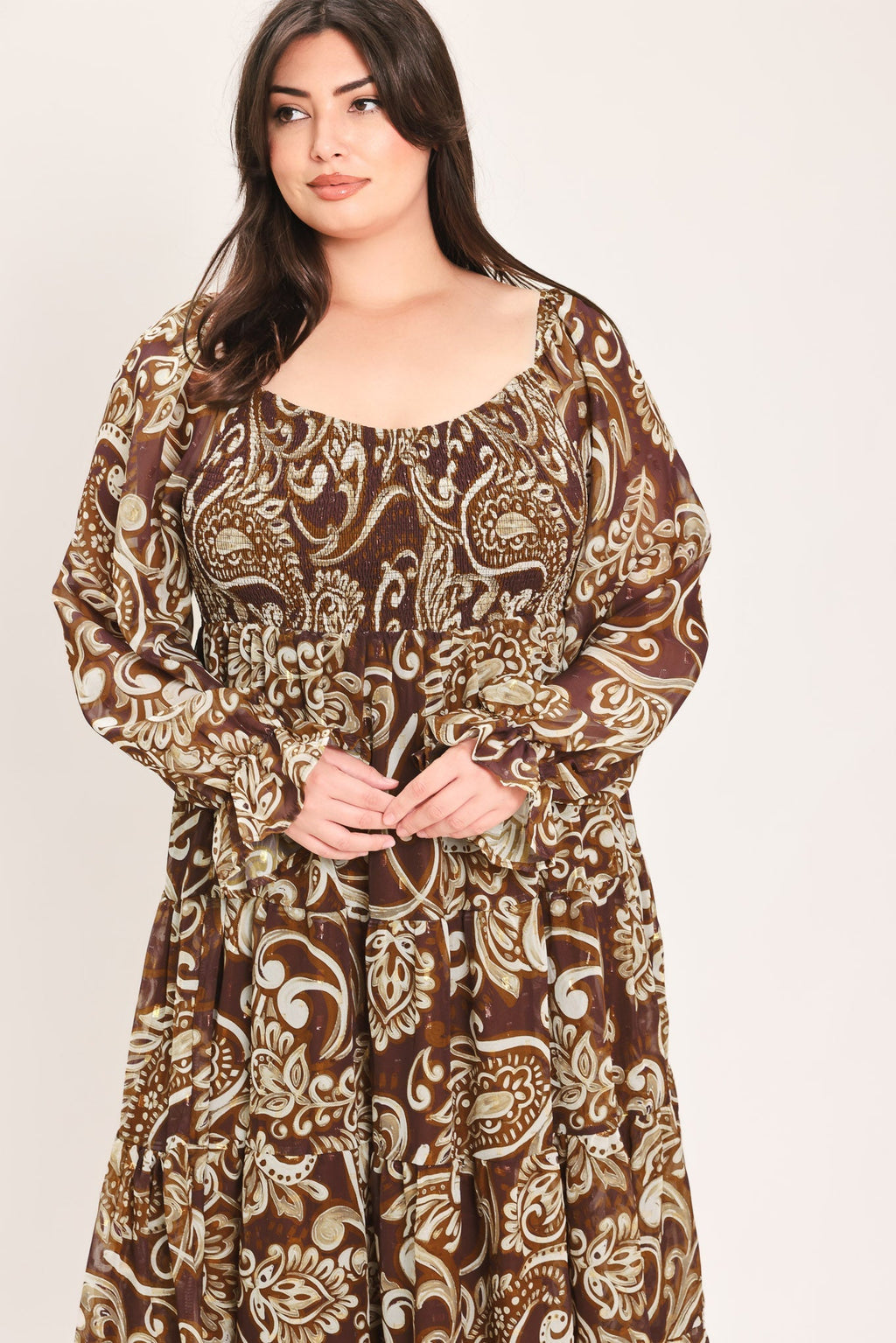 CEDAR SWIRL SONATA WOVEN MIDI DRESS Flying Tomato