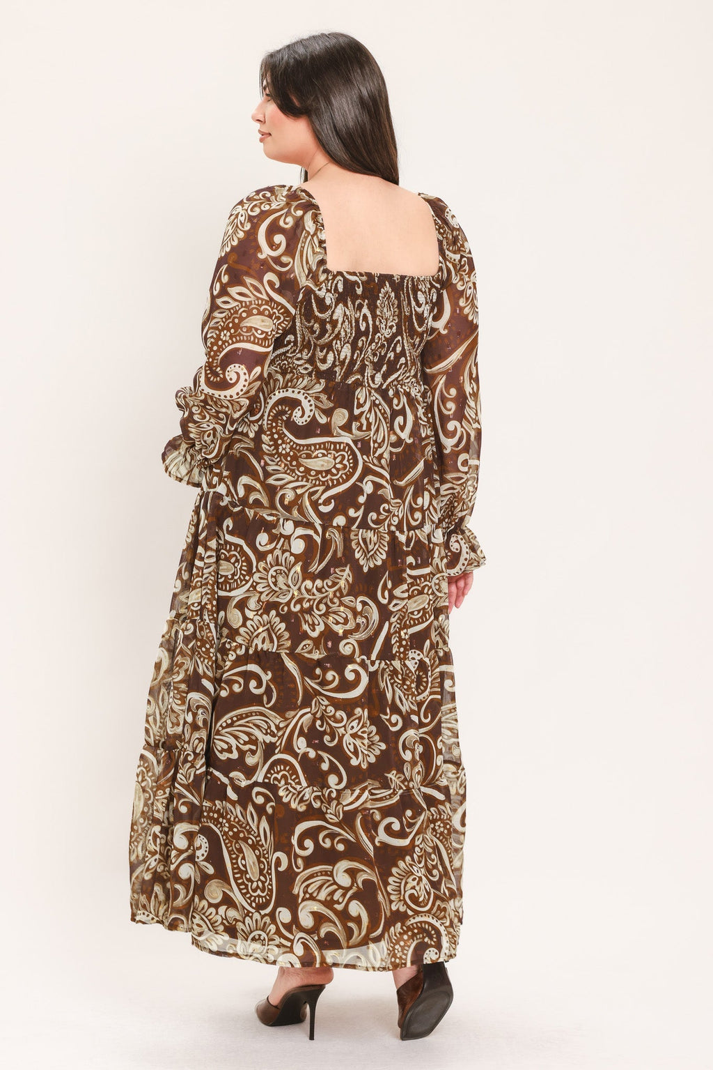 CEDAR SWIRL SONATA WOVEN MIDI DRESS Flying Tomato