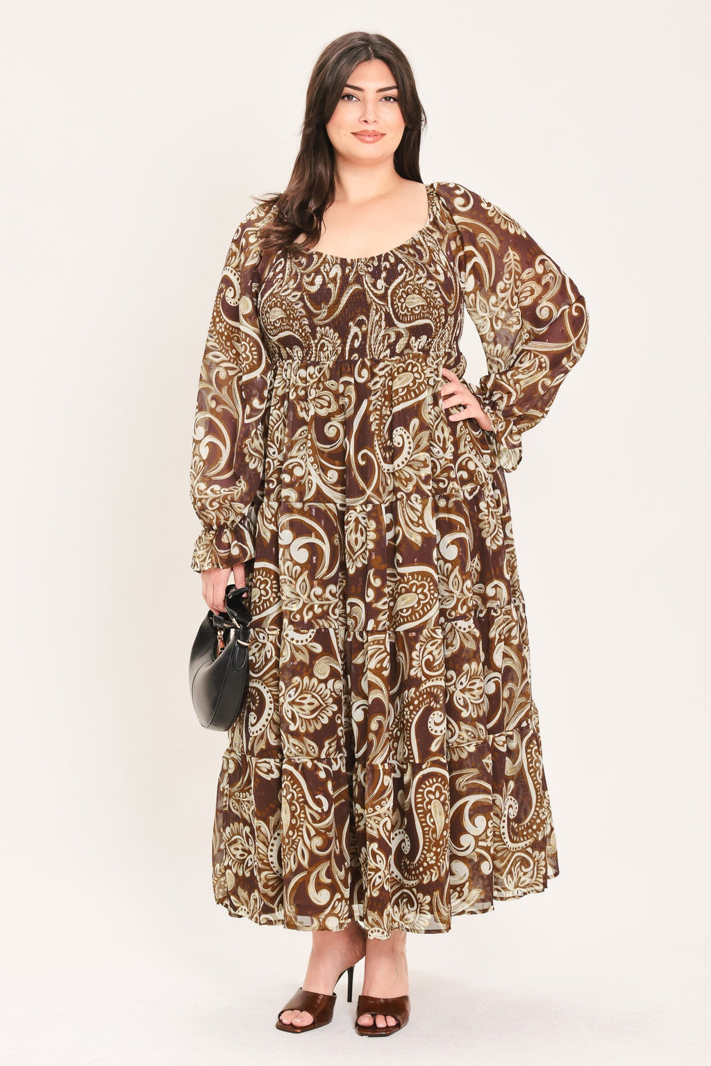 CEDAR SWIRL SONATA WOVEN MIDI DRESS Flying Tomato