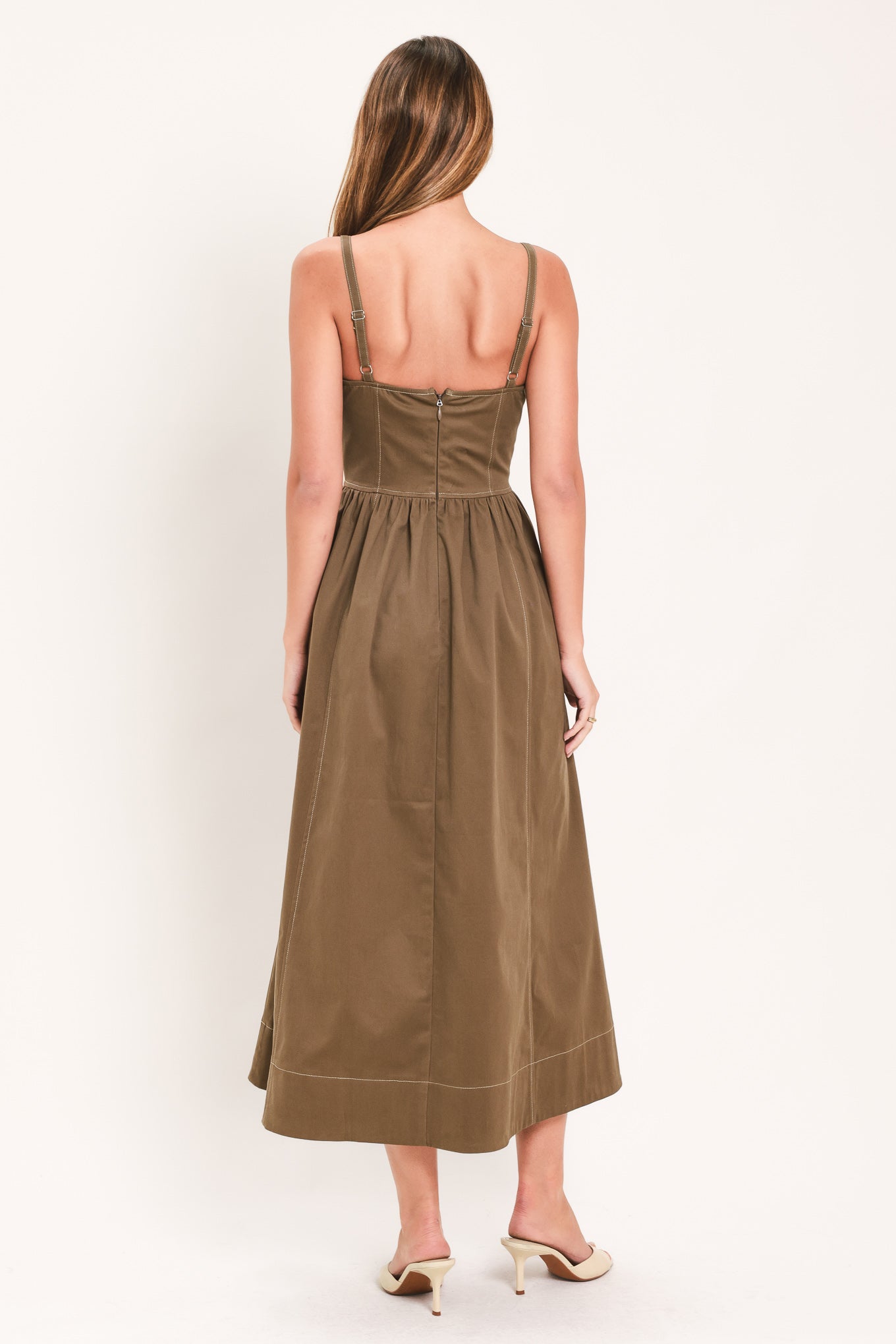 PRAIRIE HEART BALLAD WOVEN MIDI DRESS Flying Tomato