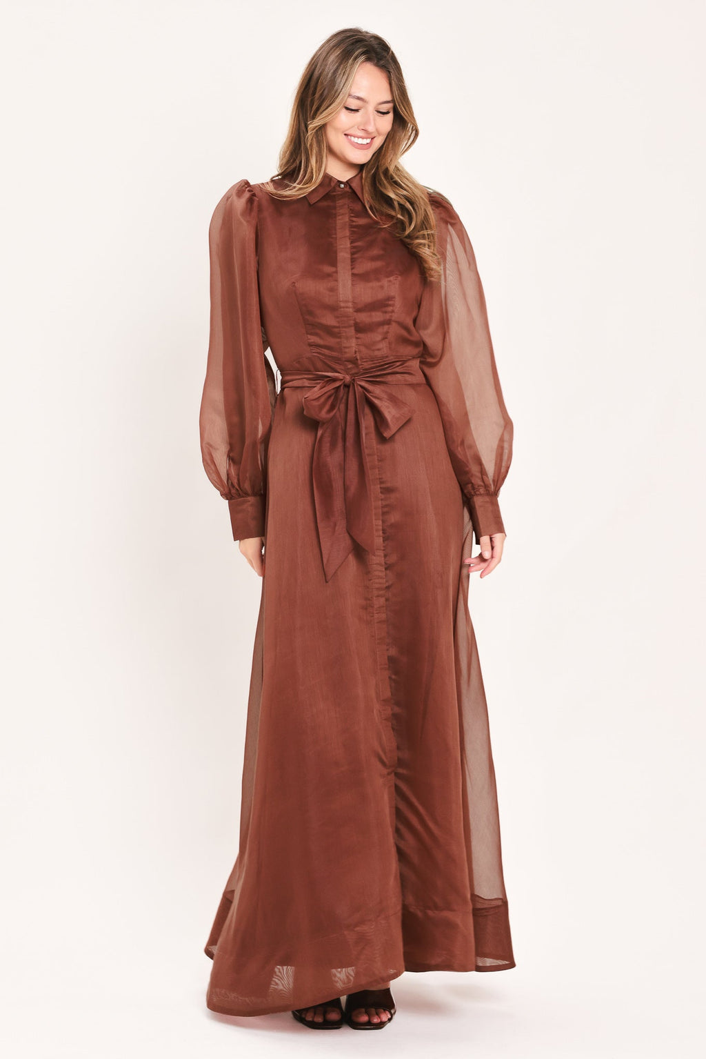 CEDARLIGHT EMBRACE WOVEN ORGANZA MAXI DRESS Flying Tomato