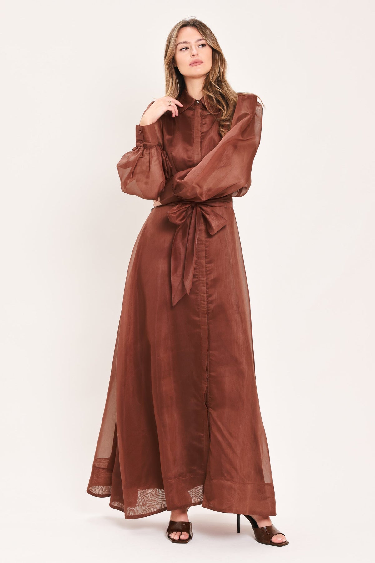 CEDARLIGHT EMBRACE WOVEN ORGANZA MAXI DRESS Flying Tomato