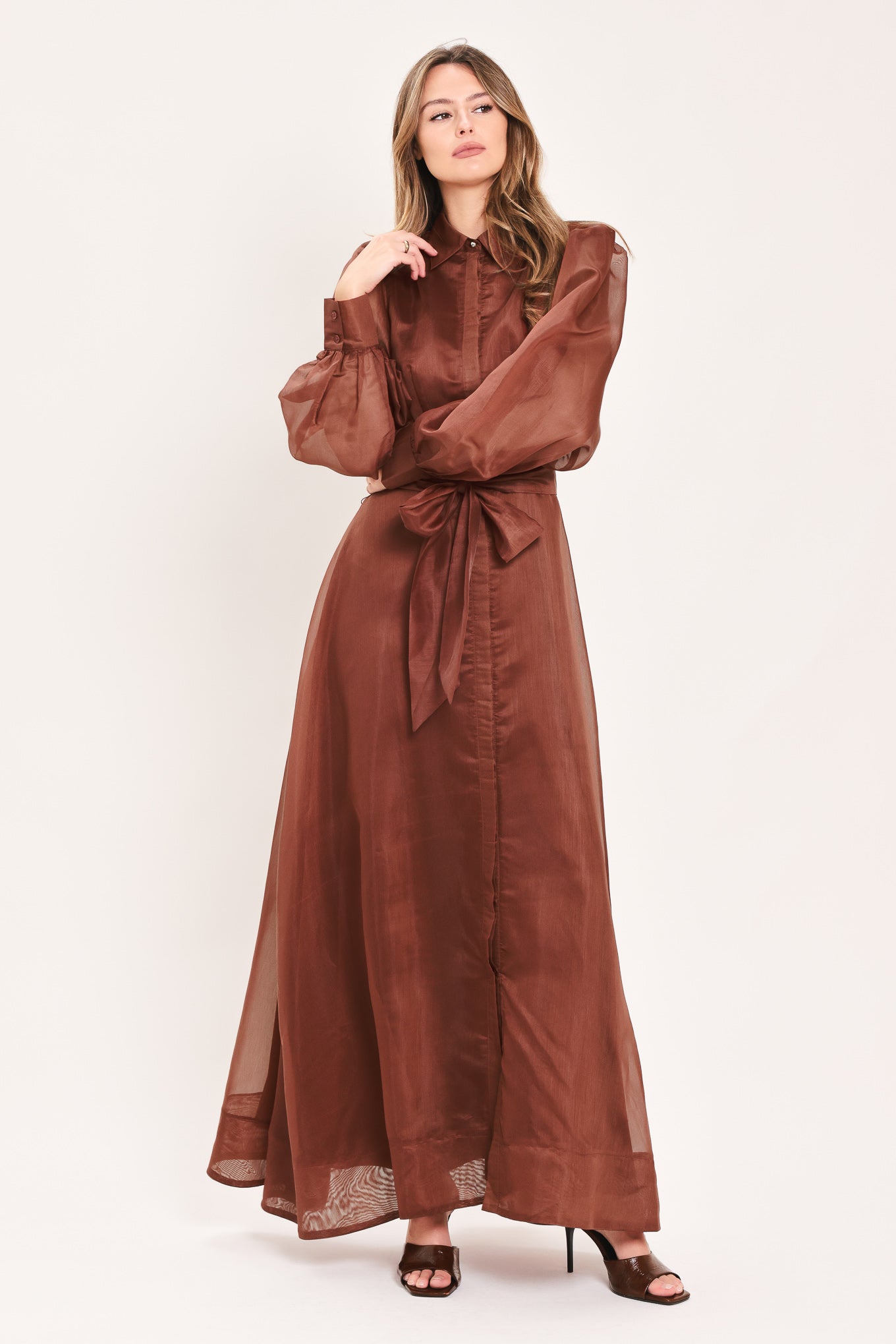 CEDARLIGHT EMBRACE WOVEN ORGANZA MAXI DRESS Flying Tomato
