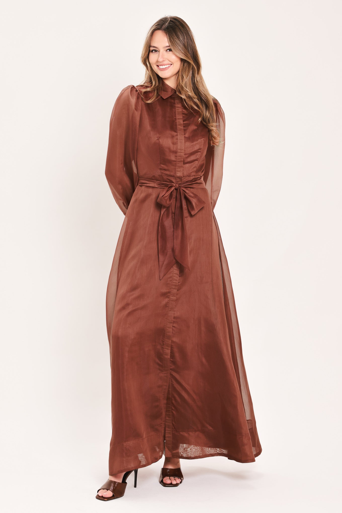 CEDARLIGHT EMBRACE WOVEN ORGANZA MAXI DRESS Flying Tomato