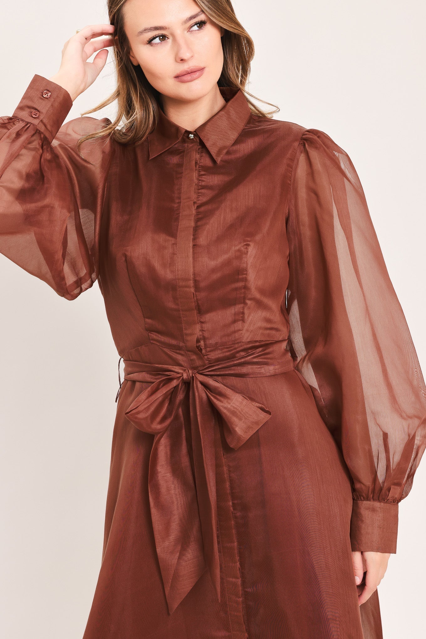 CEDARLIGHT EMBRACE WOVEN ORGANZA MAXI DRESS Flying Tomato