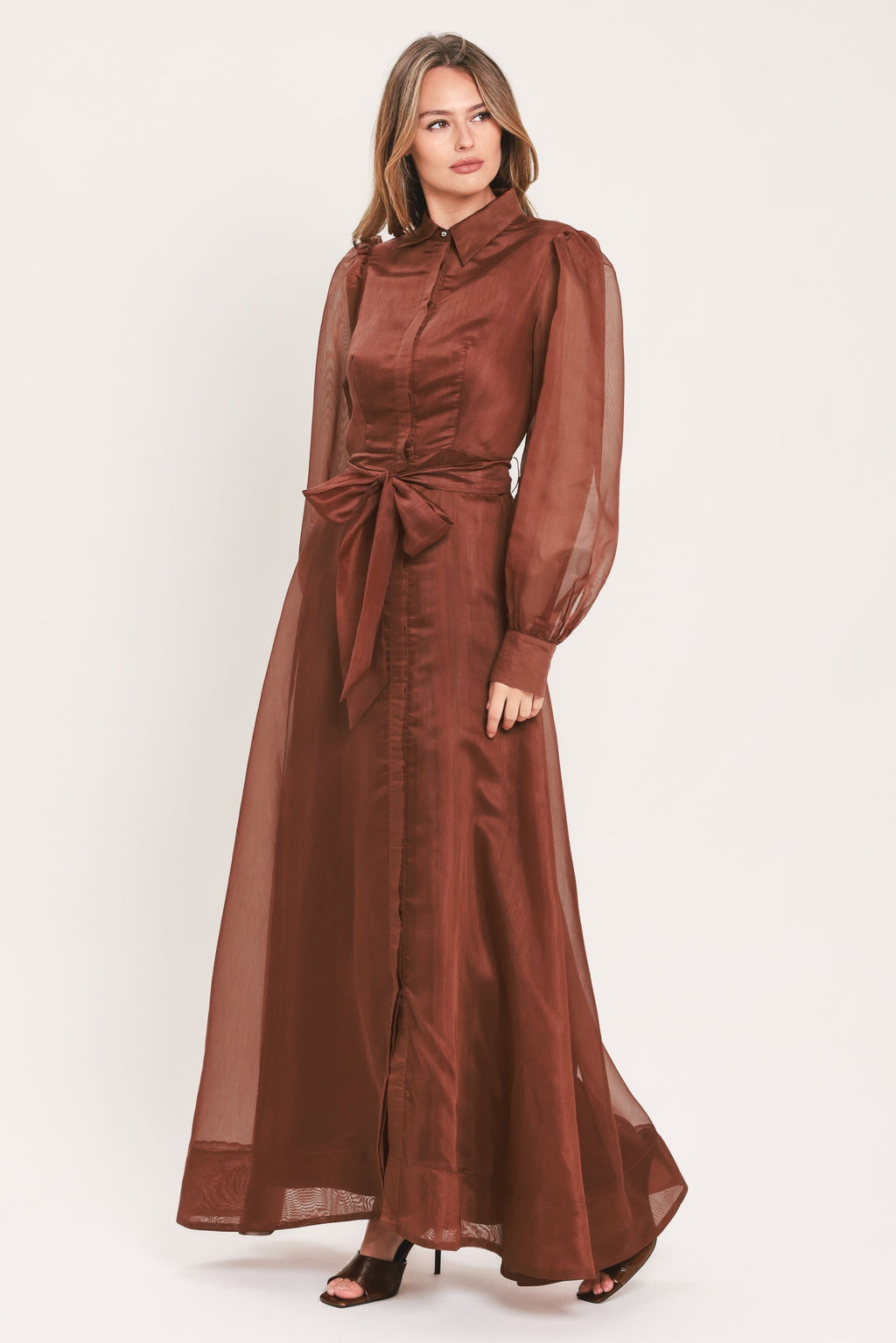 CEDARLIGHT EMBRACE WOVEN ORGANZA MAXI DRESS Flying Tomato
