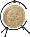 22" Indian Premium Wind Gong with Stand, Hand-engraved Mantra Utah Energy Healing Center