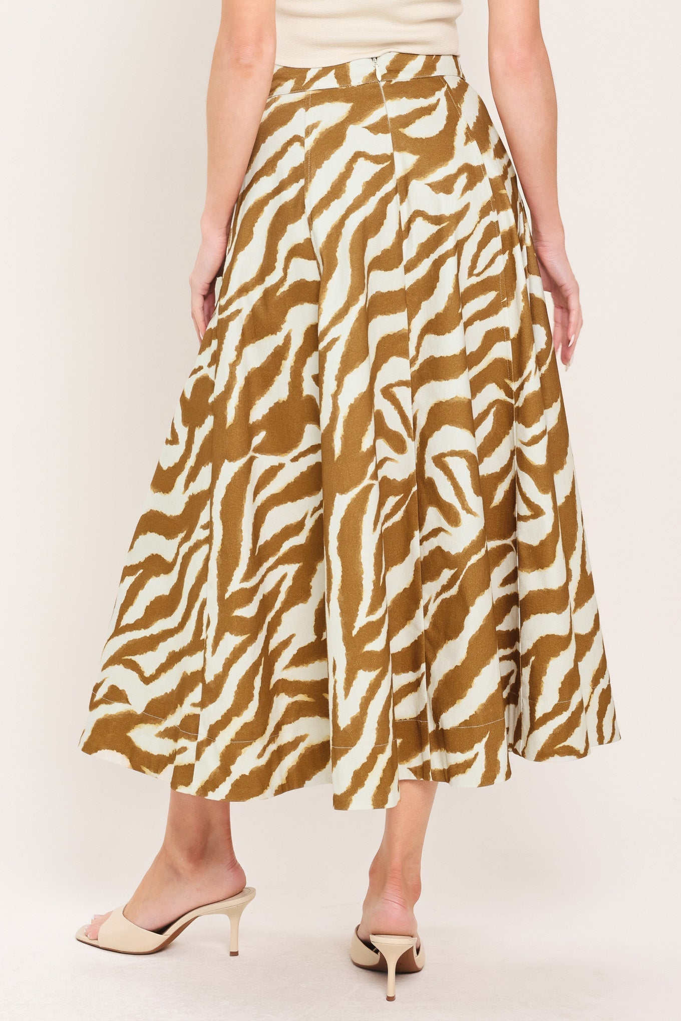 TERRA STRIPE WOVEN MIDI SKIRT Flying Tomato