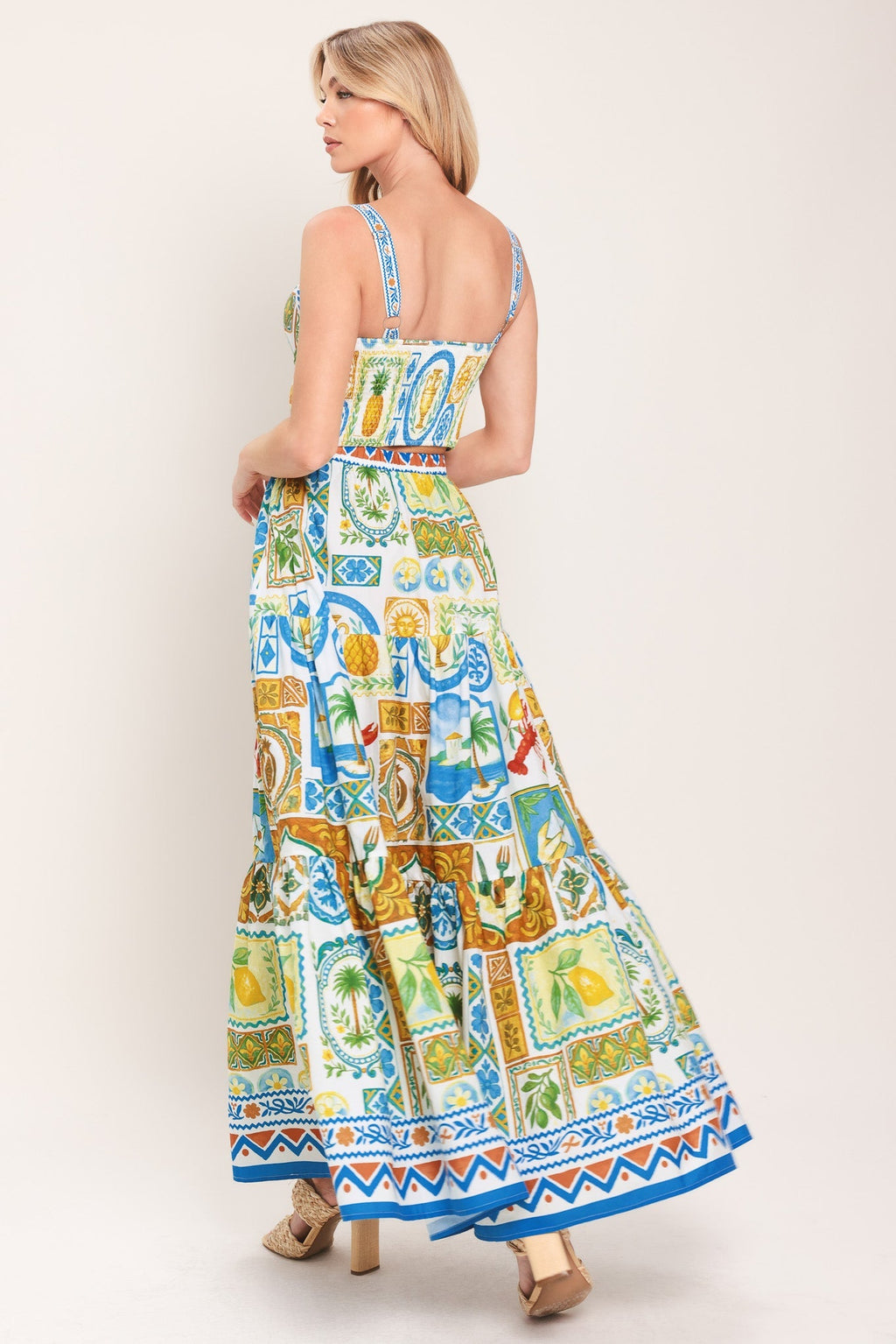 SICILIAN SUMMER WOVEN MAXI SKIRT Flying Tomato