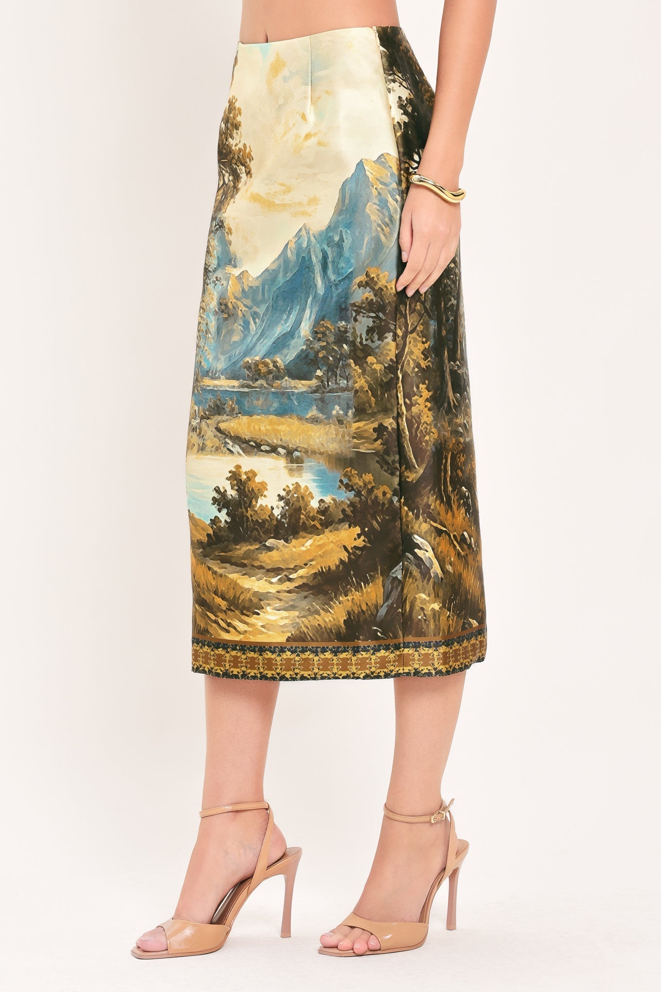 HARVEST RIVER REVERIE WOVEN PENCIL SKIRT Flying Tomato