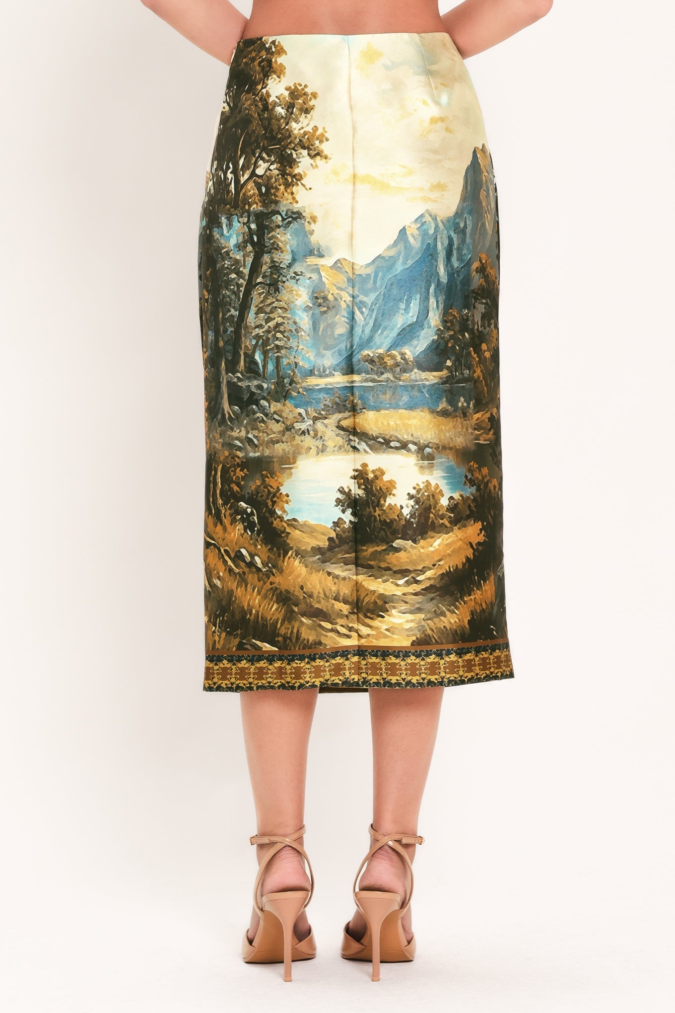 HARVEST RIVER REVERIE WOVEN PENCIL SKIRT Flying Tomato